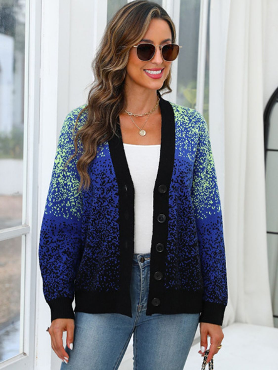 Gina | Long sleeve cardigan with buttons