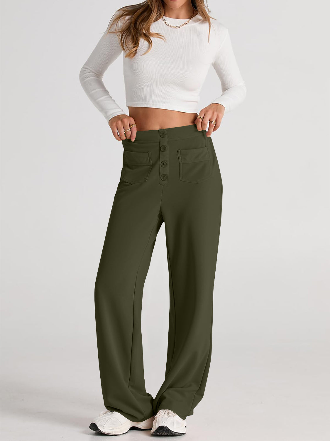 Aurora | Wide-leg, high-waisted trousers