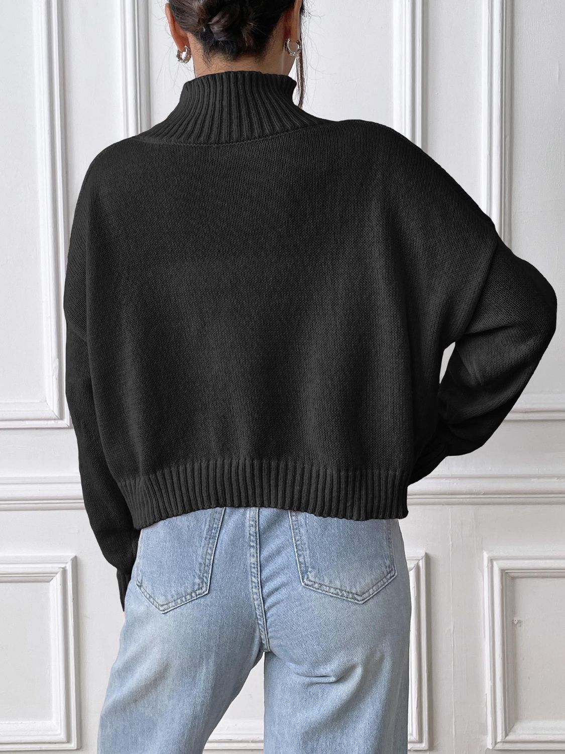 Rita | Turtleneck sweater with bow and long sleeves