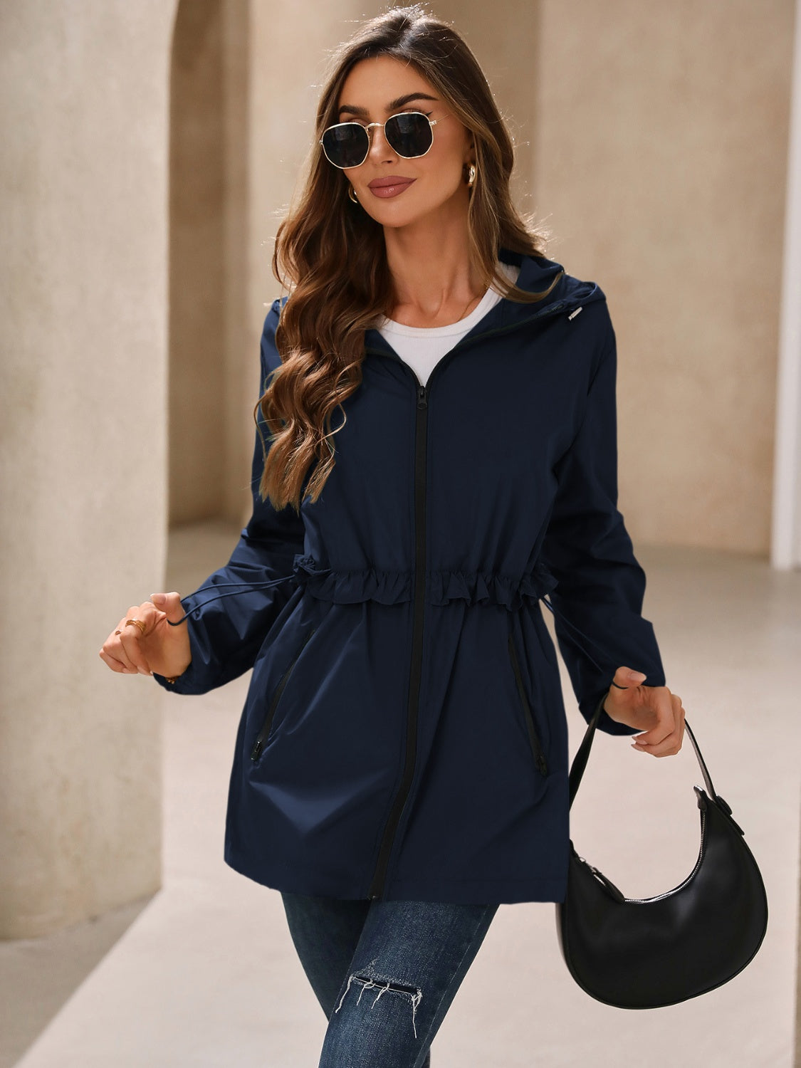 Paulina | Waterproof, long-sleeved outdoor windbreaker with hood