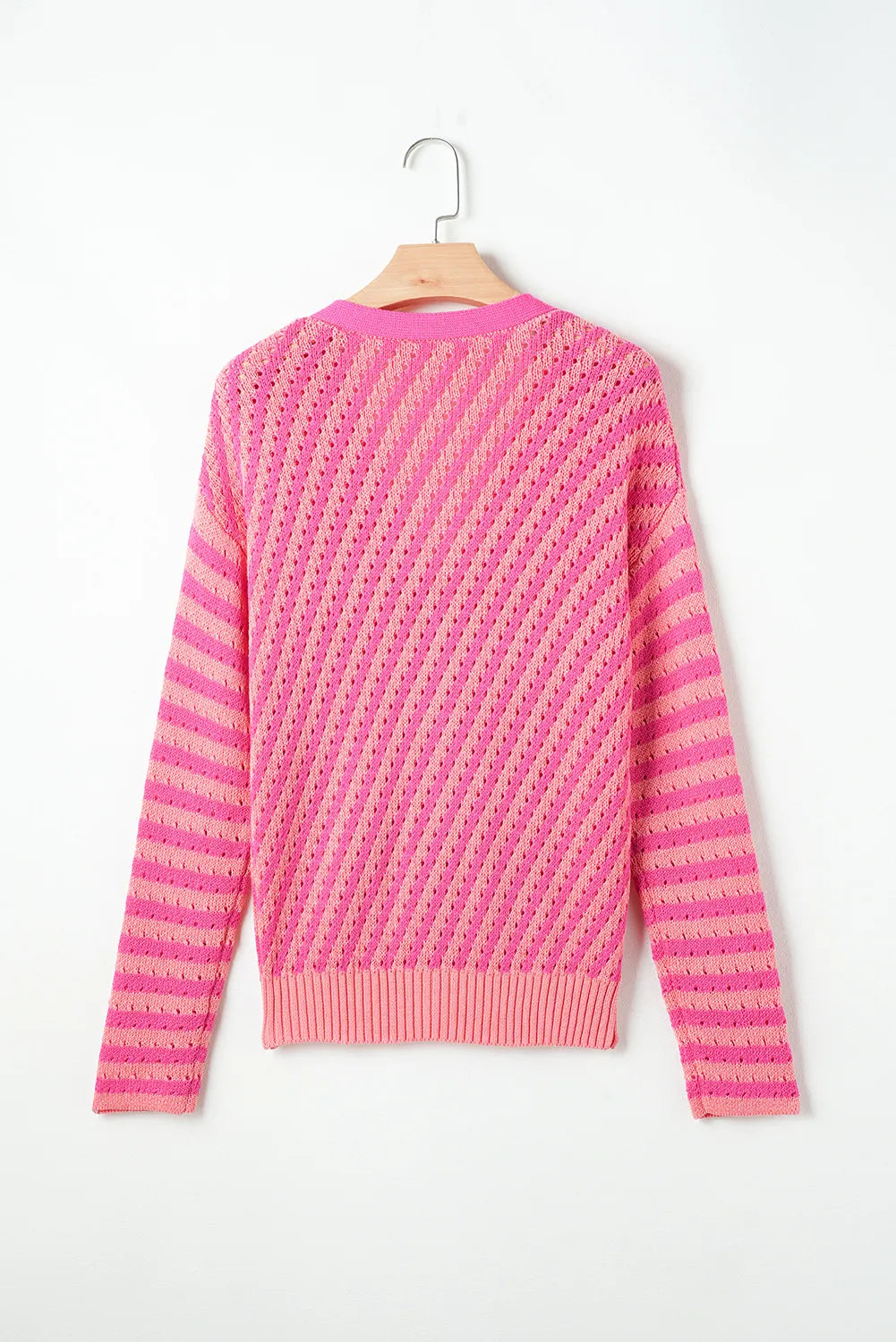 Edna | Striped cardigan with buttons and V-neck