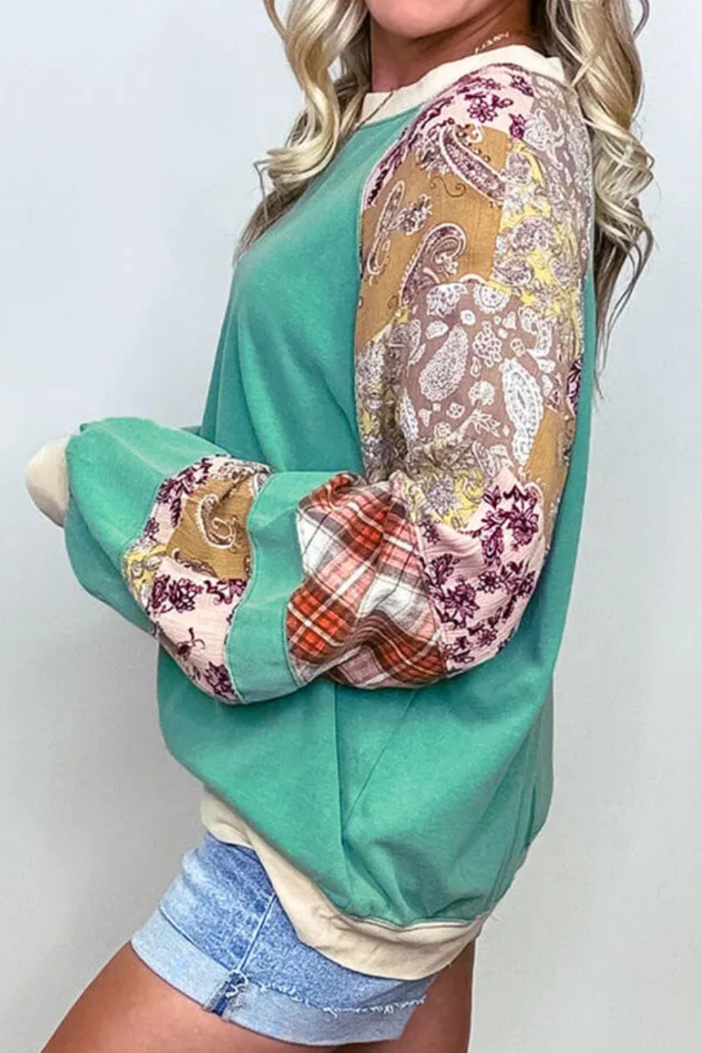 Melina | Oversized printed sweatshirt with raglan sleeves
