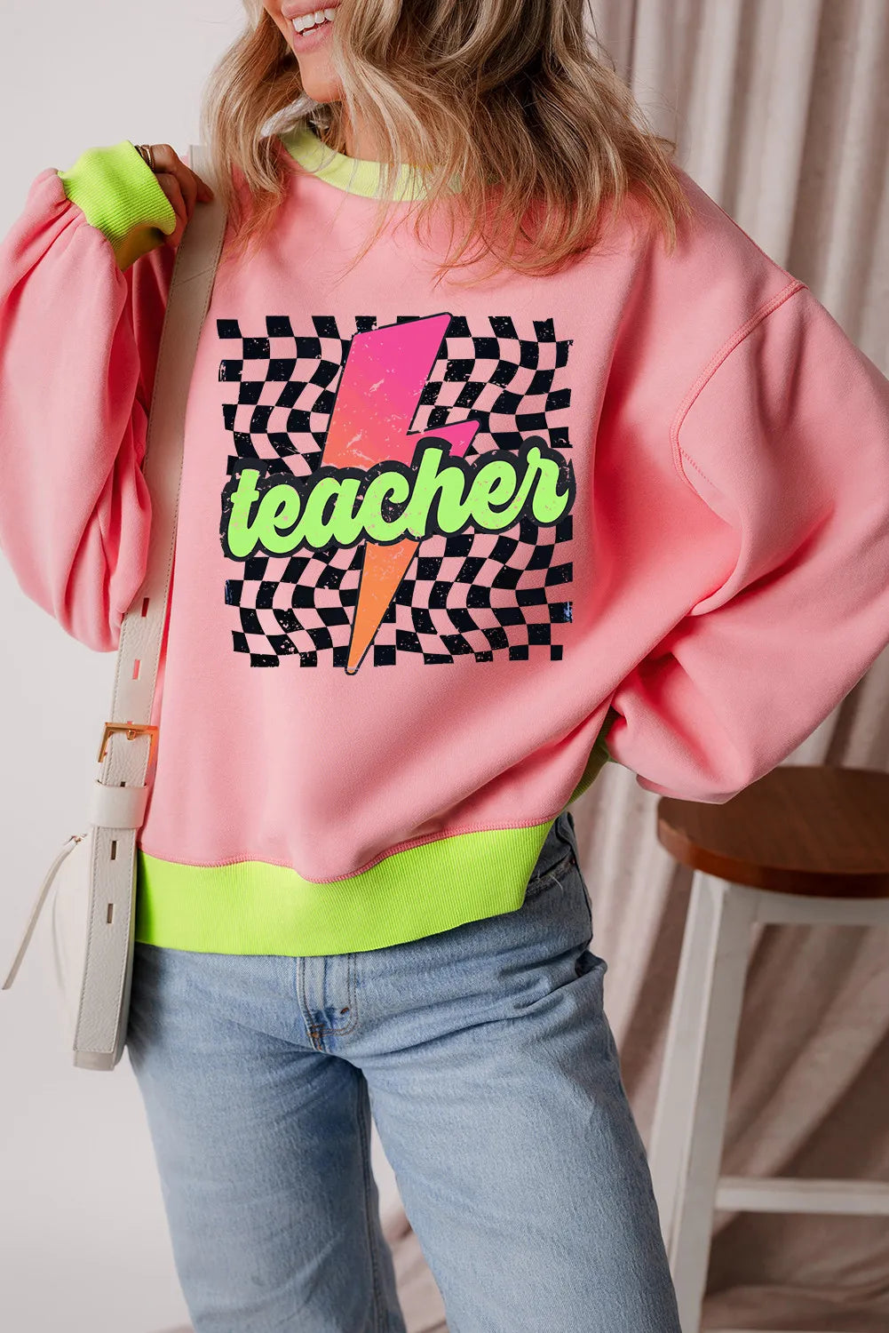 Marion | Graphic crew neck long sleeve sweatshirt