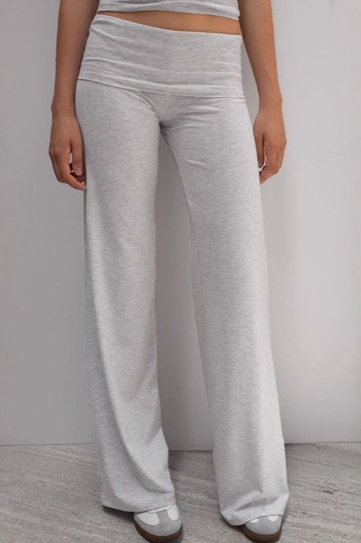 Solid Wing Sequin Embroidered Casual Pants