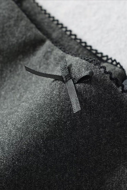 Lace Trimmed Plaid Bodycon Skirt