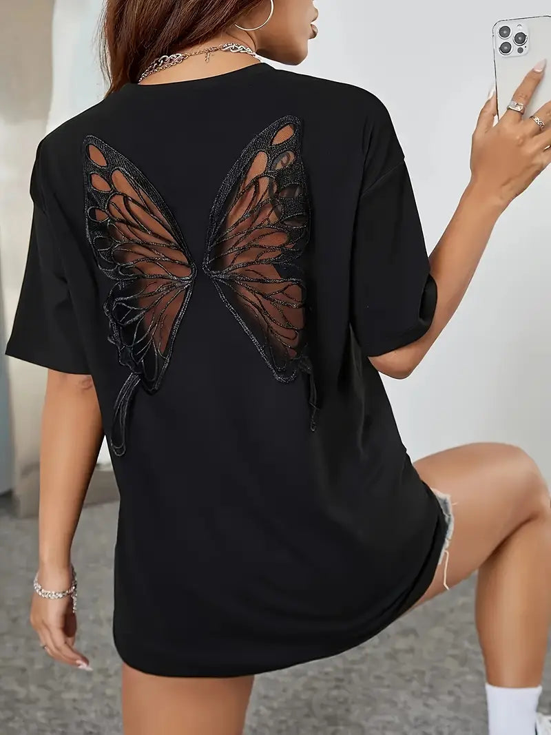 Petra® | Cotton Butterfly Mesh Shirt