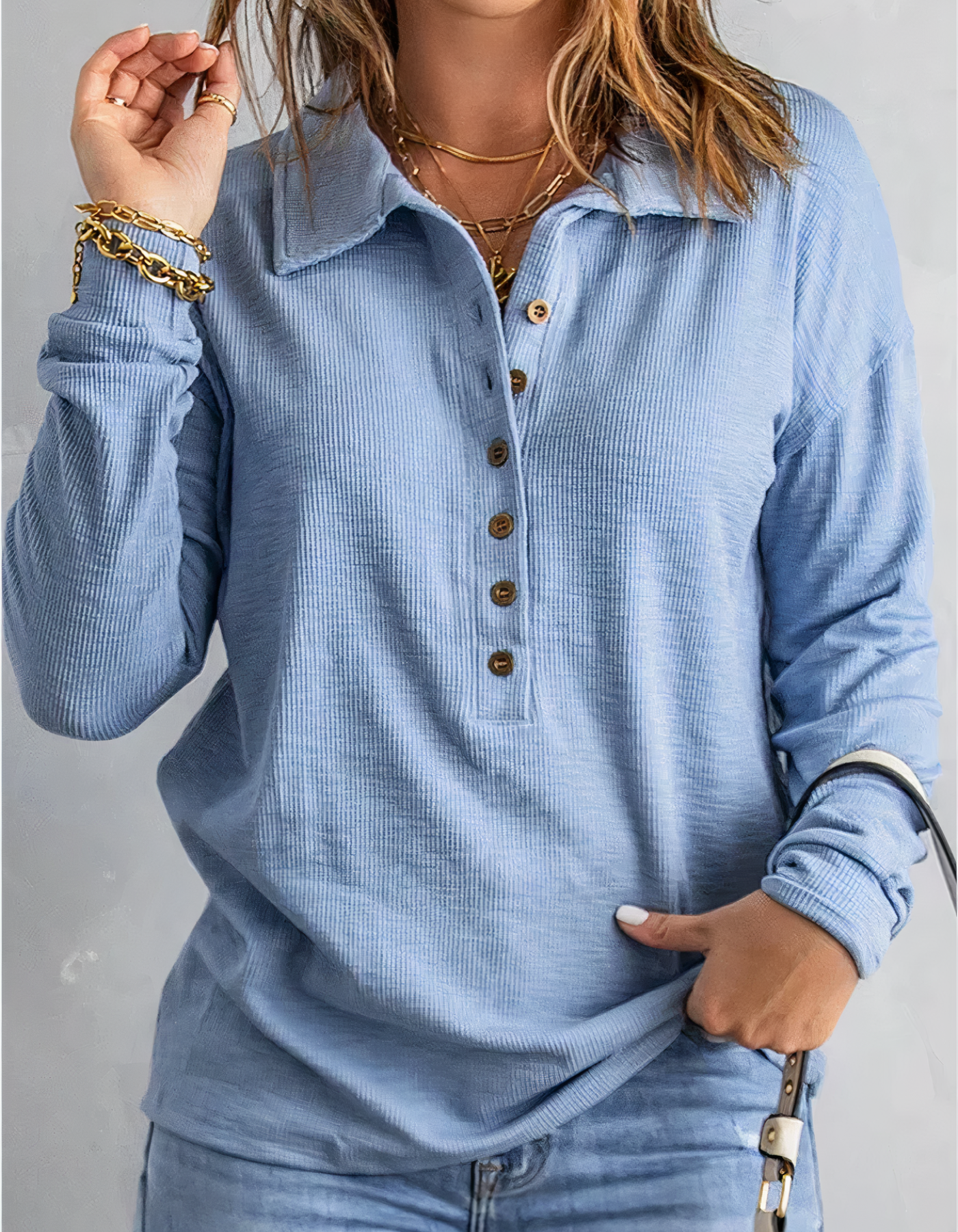 Eileen | Long sleeve polo shirt for women