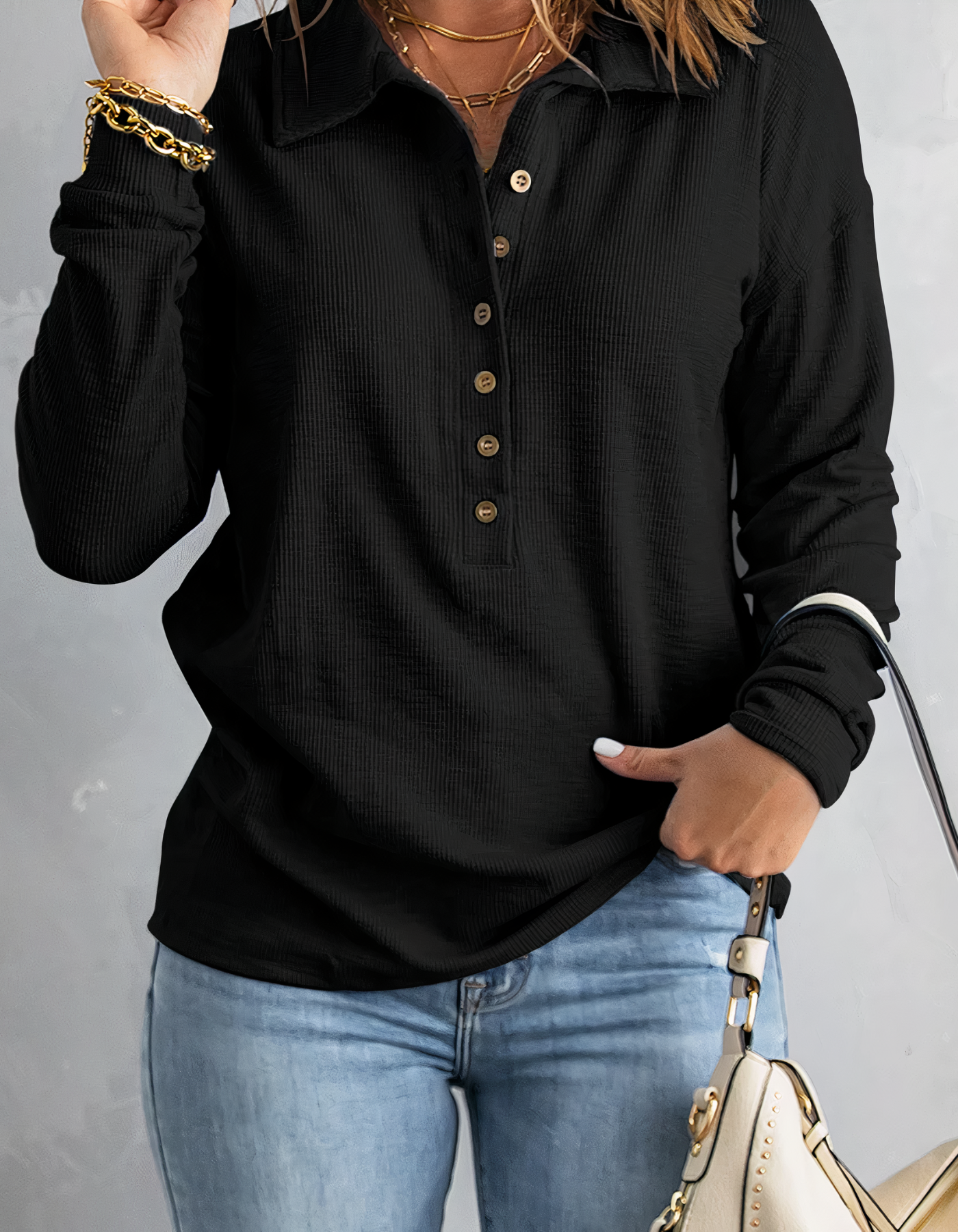 Eileen | Long sleeve polo shirt for women