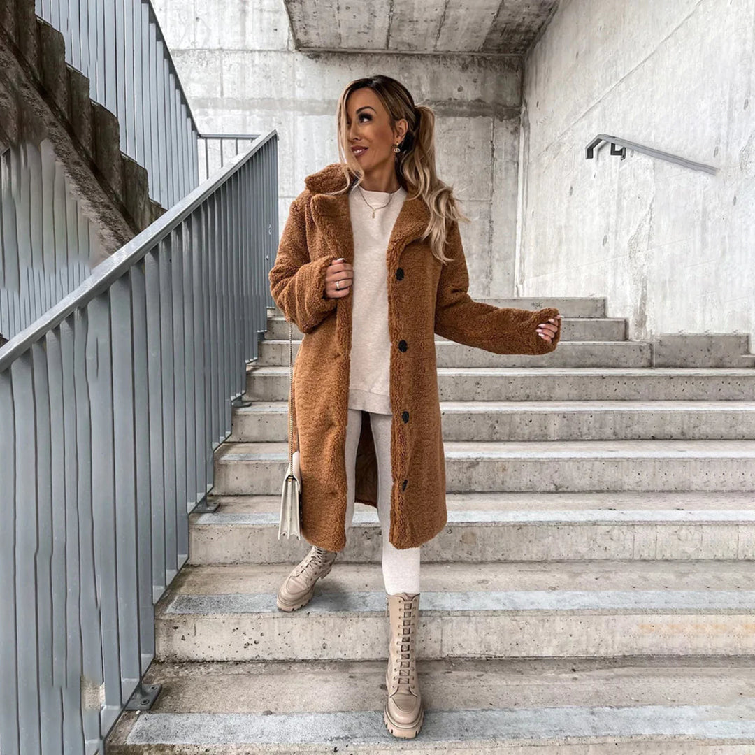 Johana® | Long coat and peluche for women