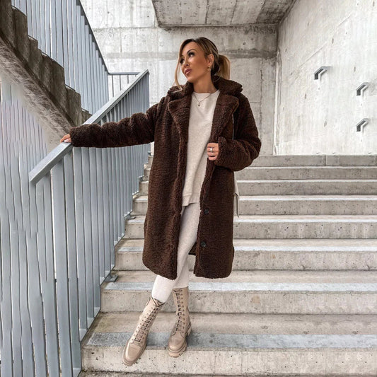 Johana® | Long coat and peluche for women