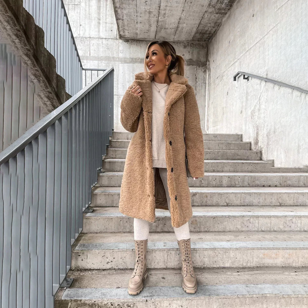 Melisa® | Long coat and peluche for women