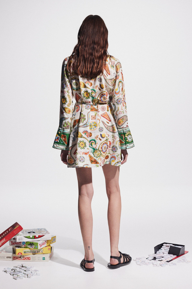 Zaida® | Long-Sleeved Paisley Mini Dress