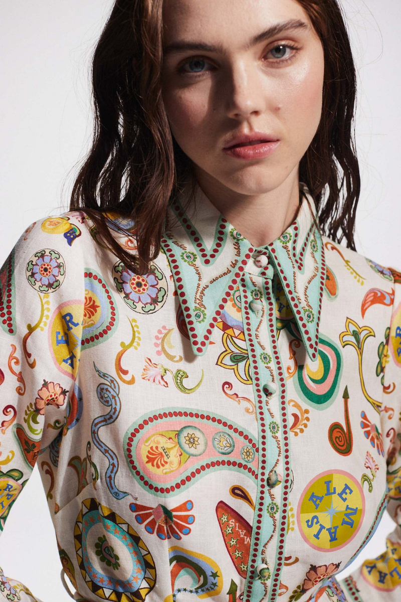 Zaida® | Long-Sleeved Paisley Mini Dress
