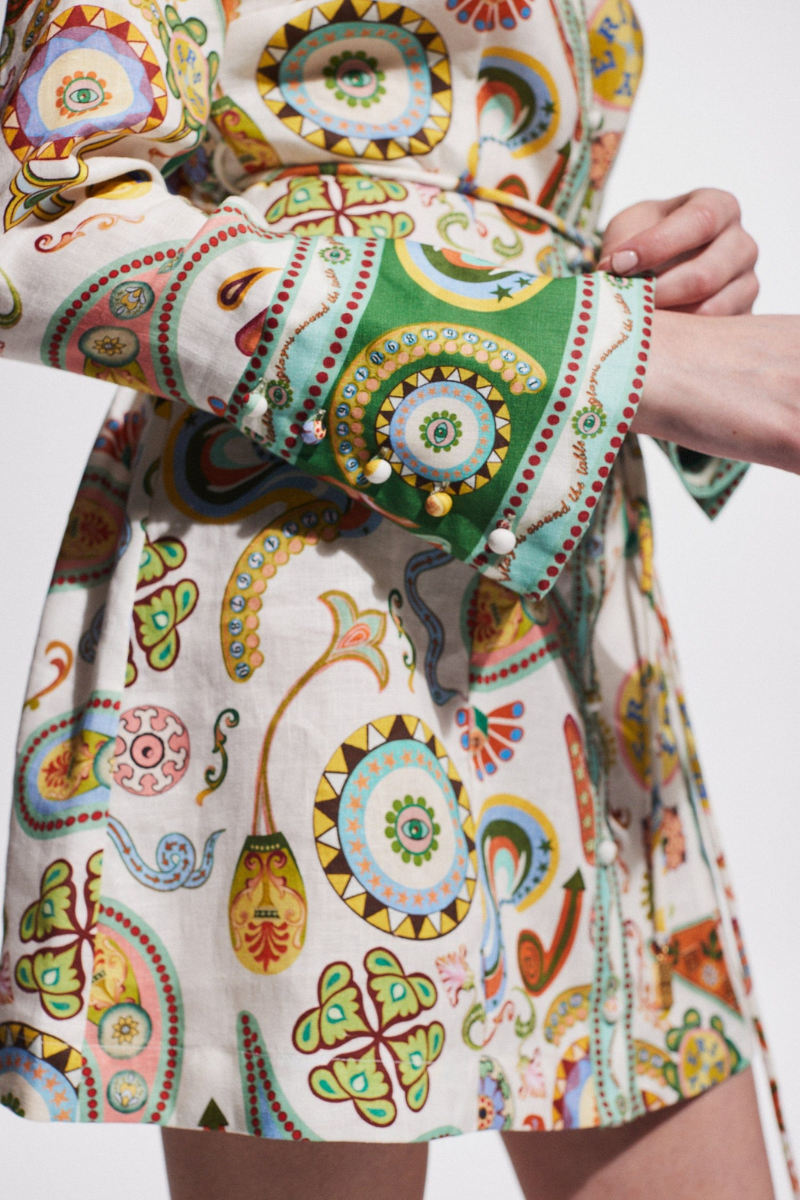 Zaida® | Long-Sleeved Paisley Mini Dress
