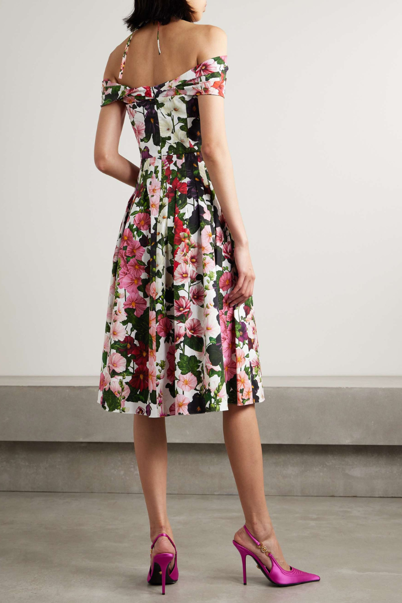 Silvia® | Off-The-Shoulder Floral Midi Dress