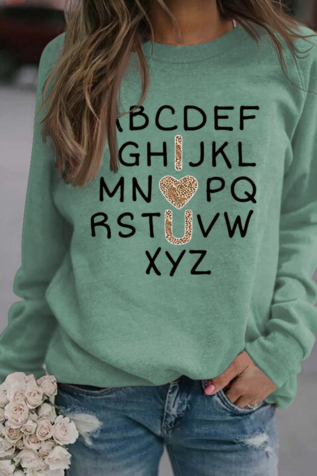 Camila | Alphabet graphic sweatshirt