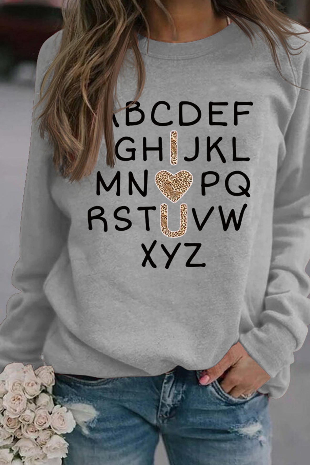 Camila | Alphabet graphic sweatshirt