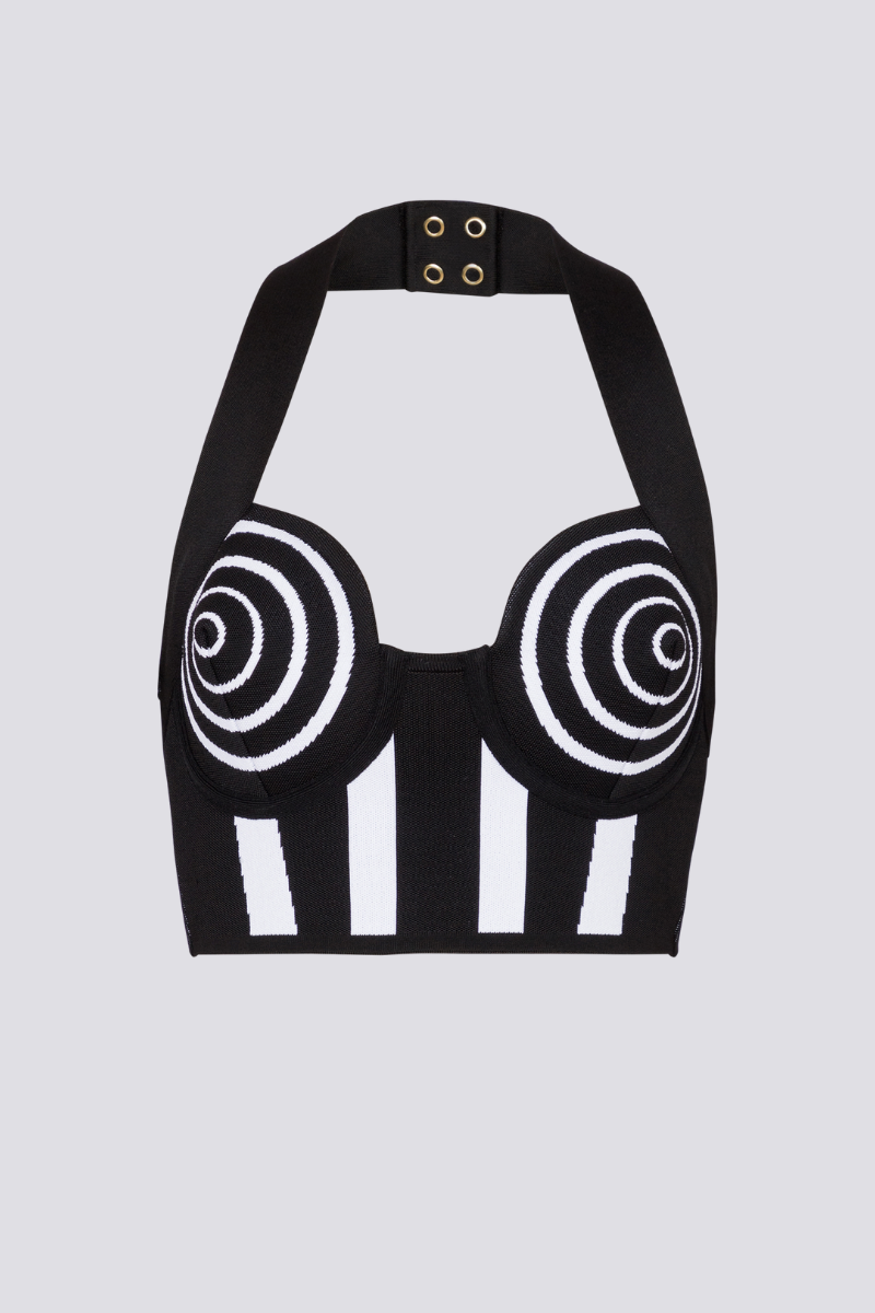 María® | neck Striped Knit Skirt Set