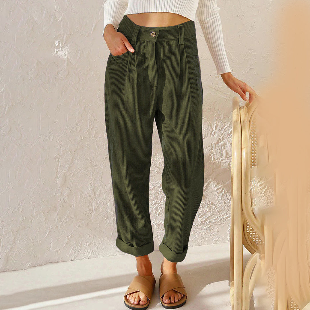 Teresa® | Elegant High-Waisted Corduroy Pants