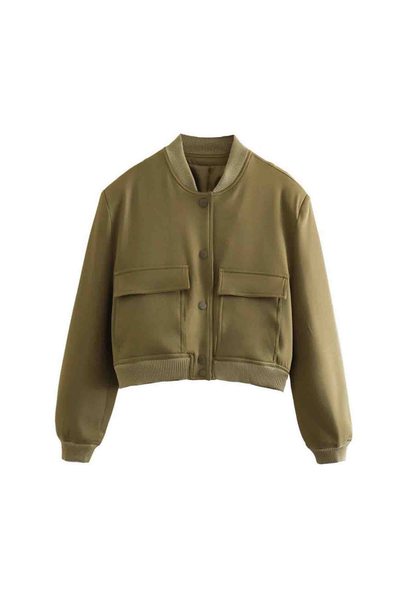 Nicole | Plain jacket with pockets and stand-up collar