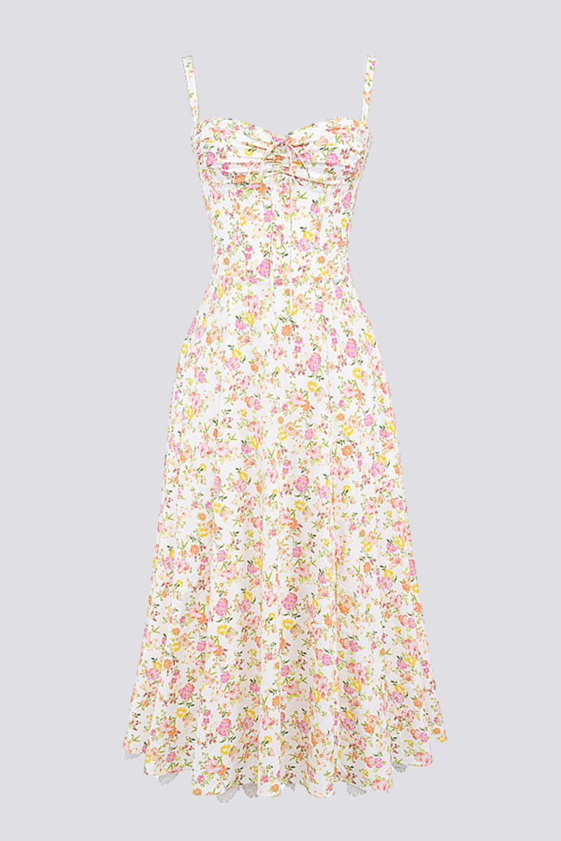 Xandra® | Ruched Floral Maxi Dress