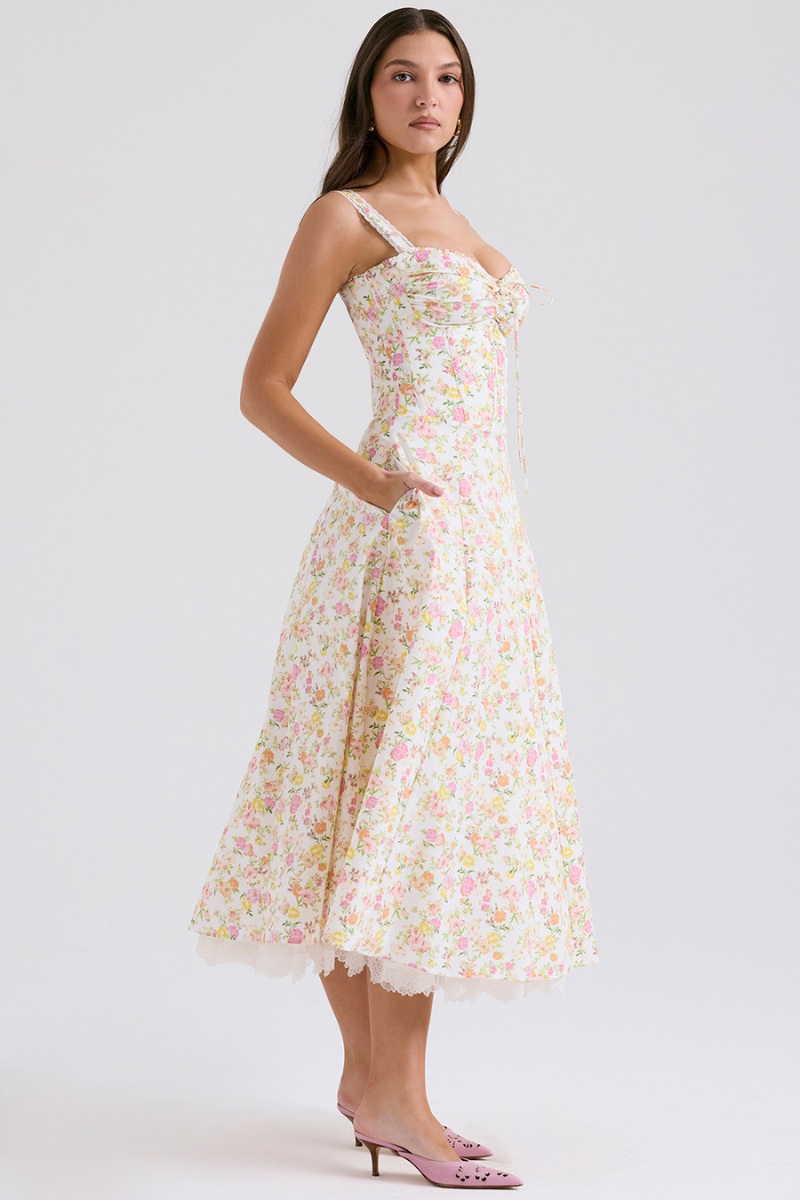Olga® | Ruched Floral Maxi Dress