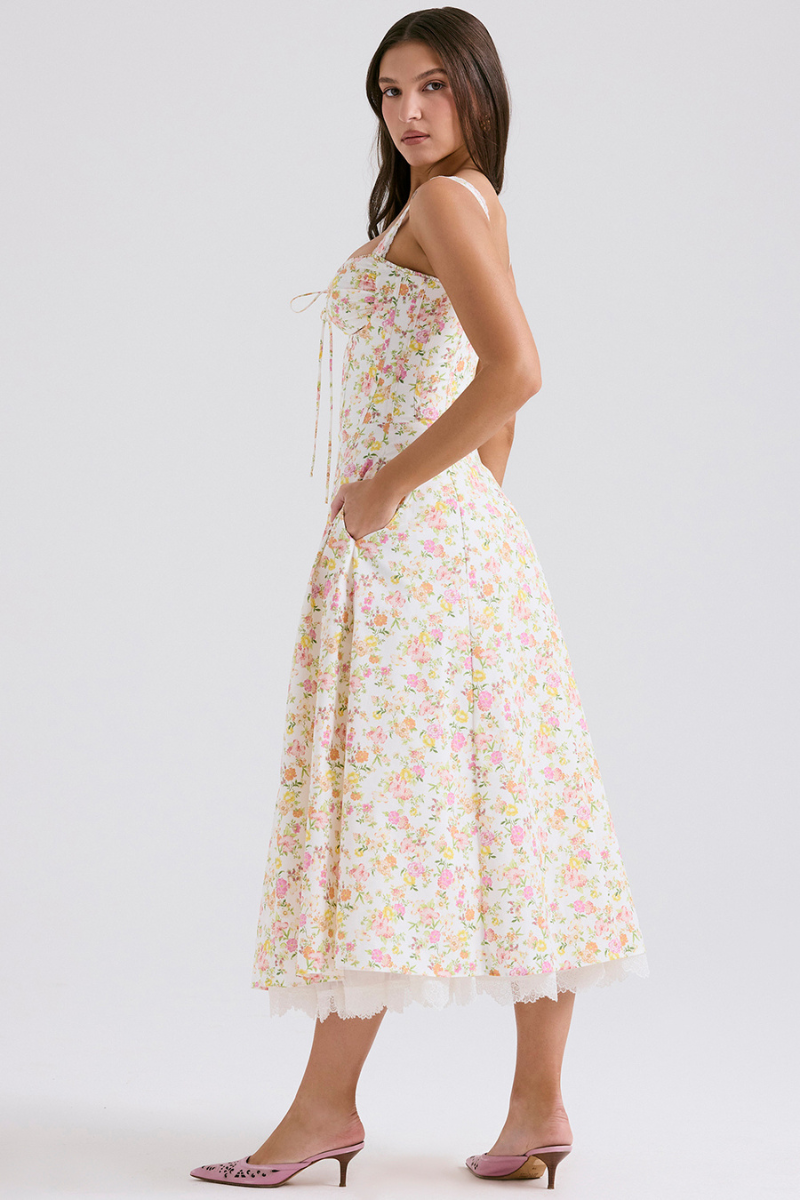 Olga® | Ruched Floral Maxi Dress