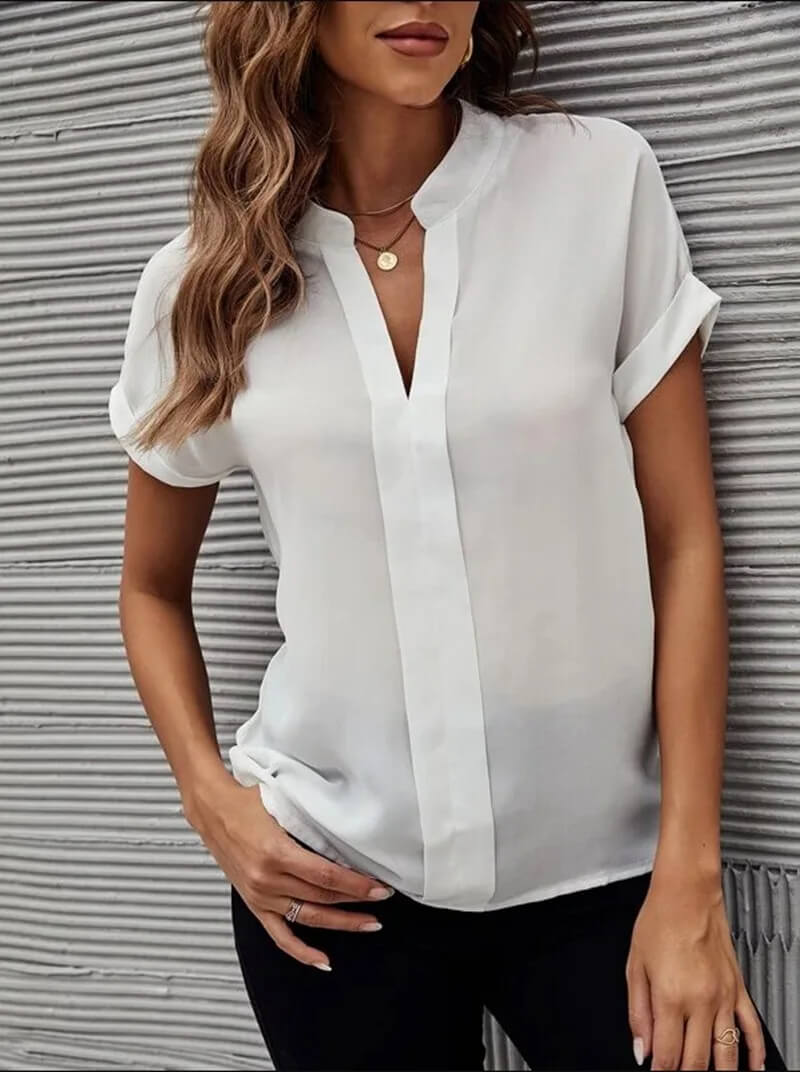 Erika® | Elegant Blouse With V-Neckline