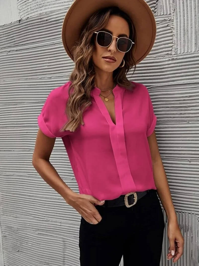 Erika® | Elegant Blouse With V-Neckline
