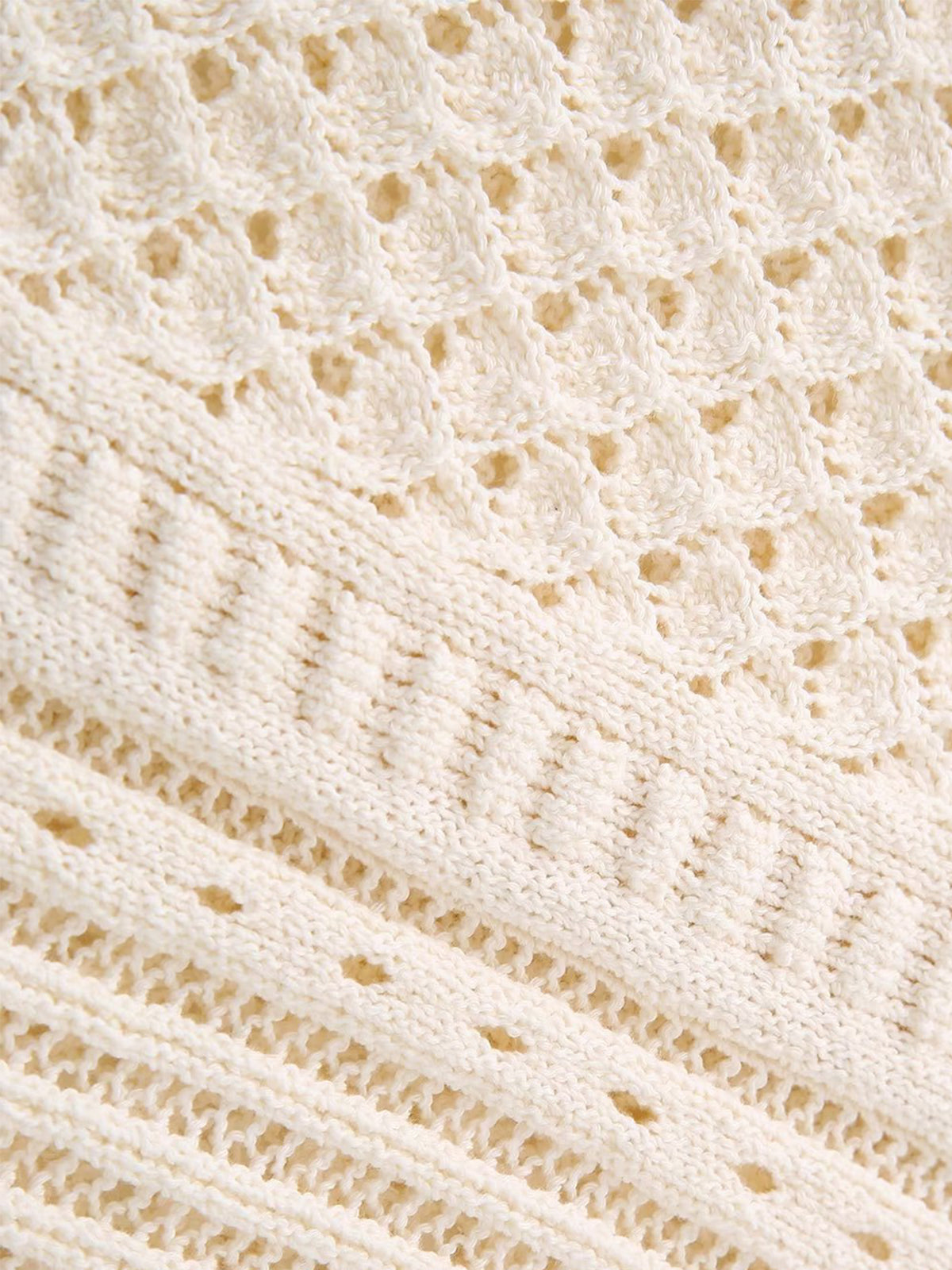 Jeanne® | Crochet Knit Ruffle Top
