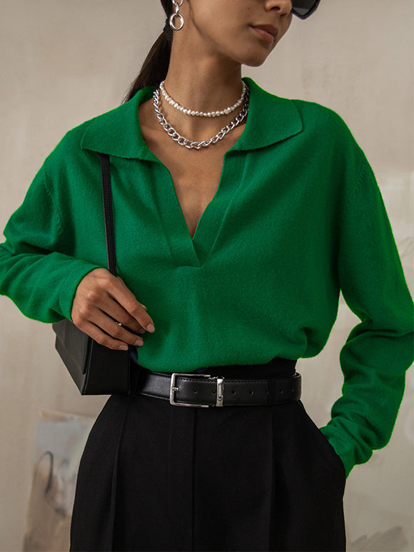 Vania® | Pull à col and V for women
