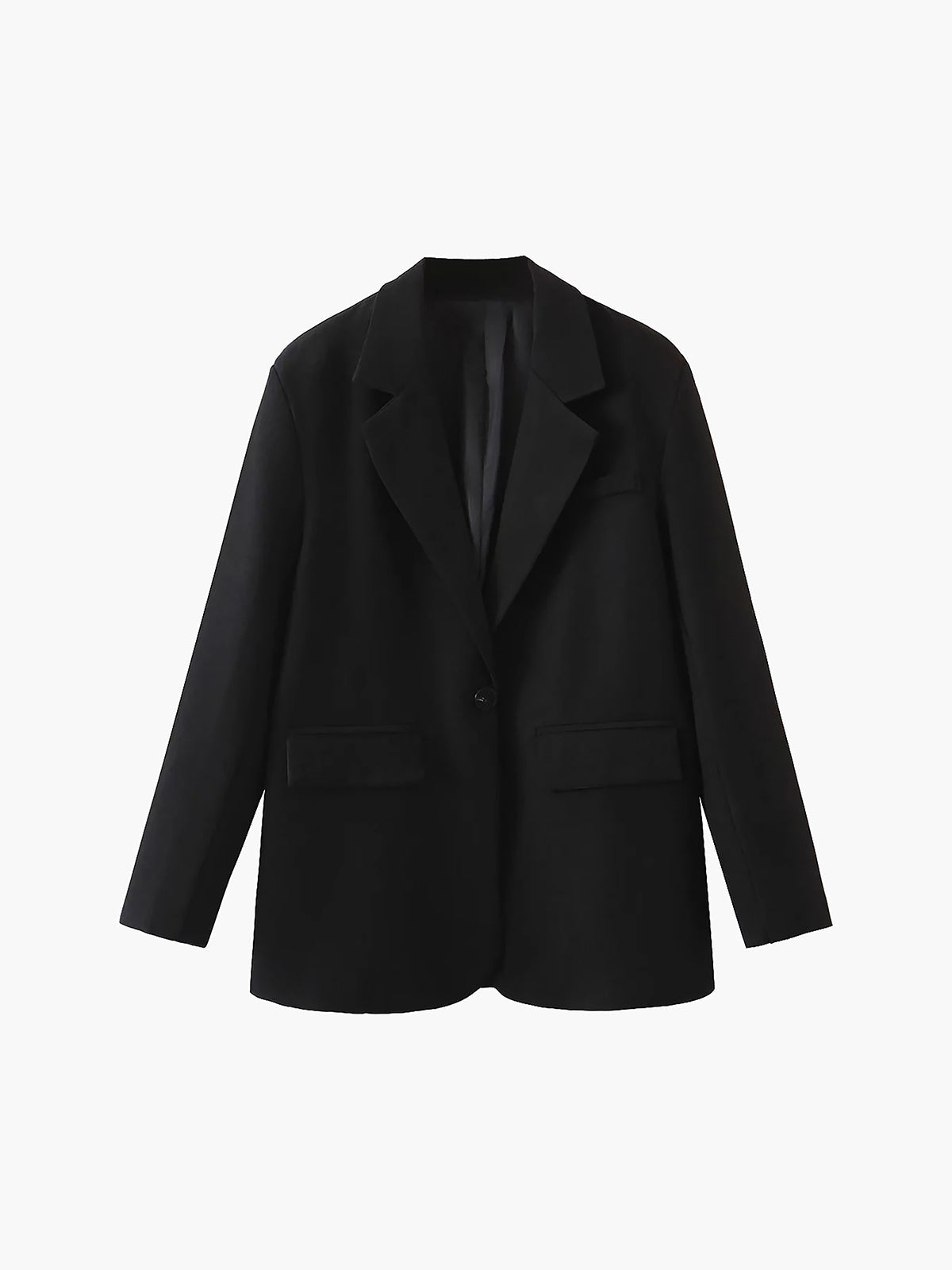 Vilma | Casual blazer with a relaxed fit and one button detail