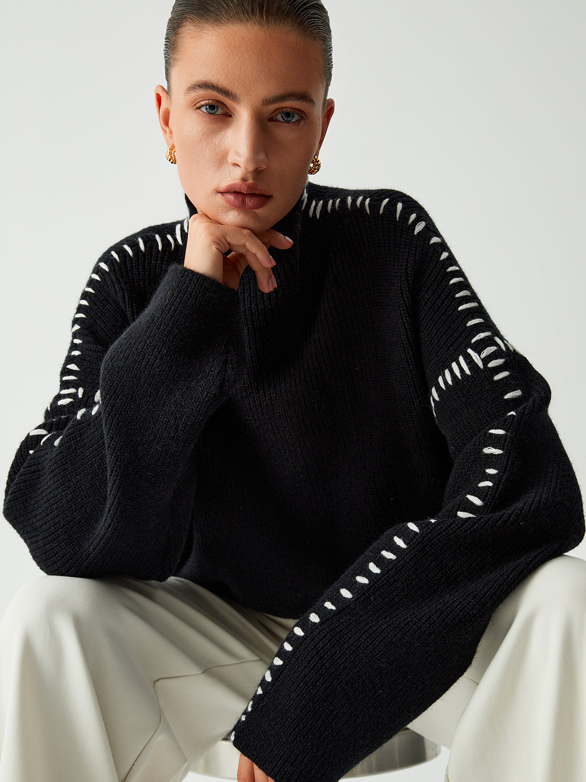 Lorena | Loose knit oversized sweater