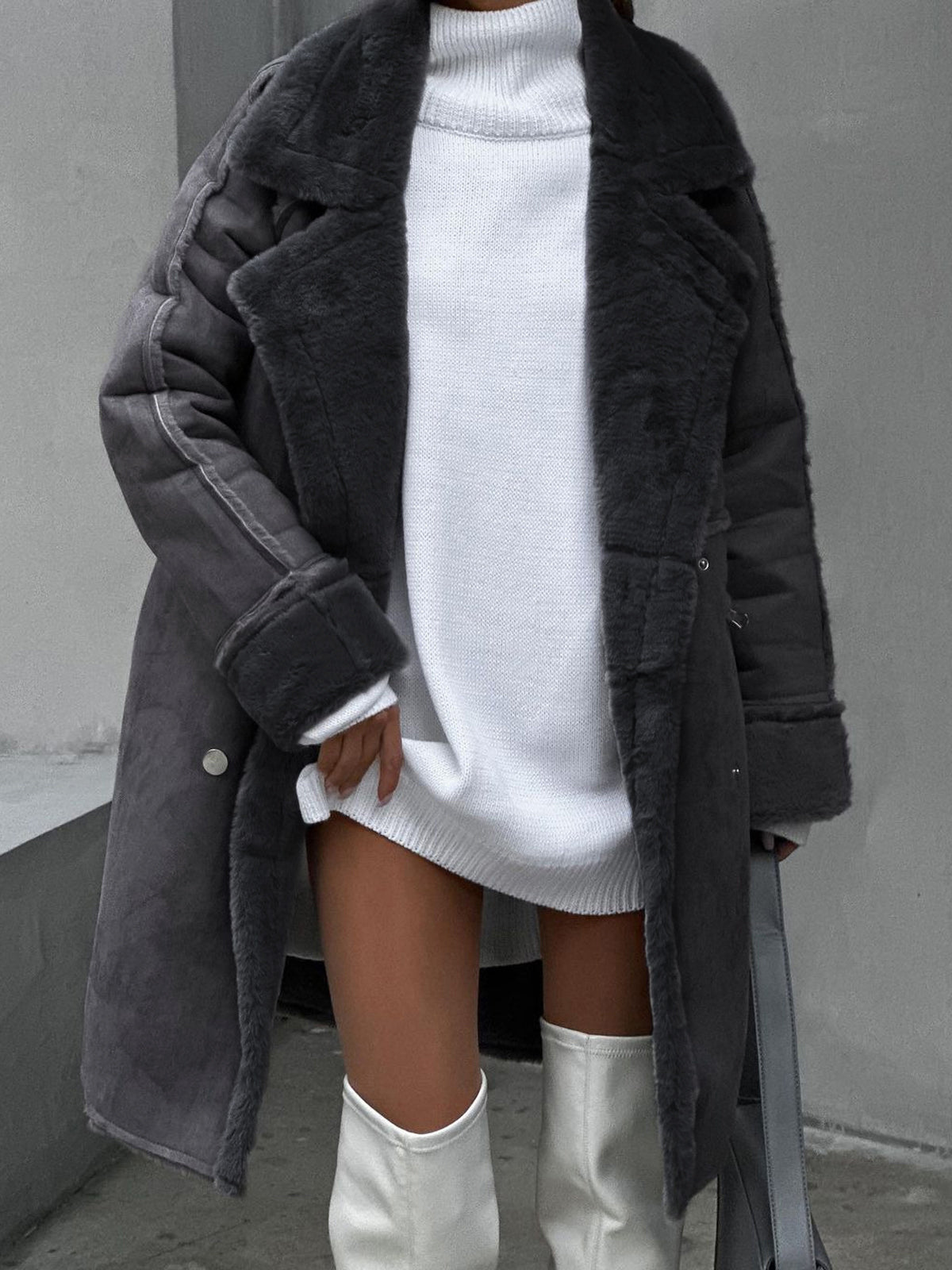Justina® | Trench coat elegant and laine for women