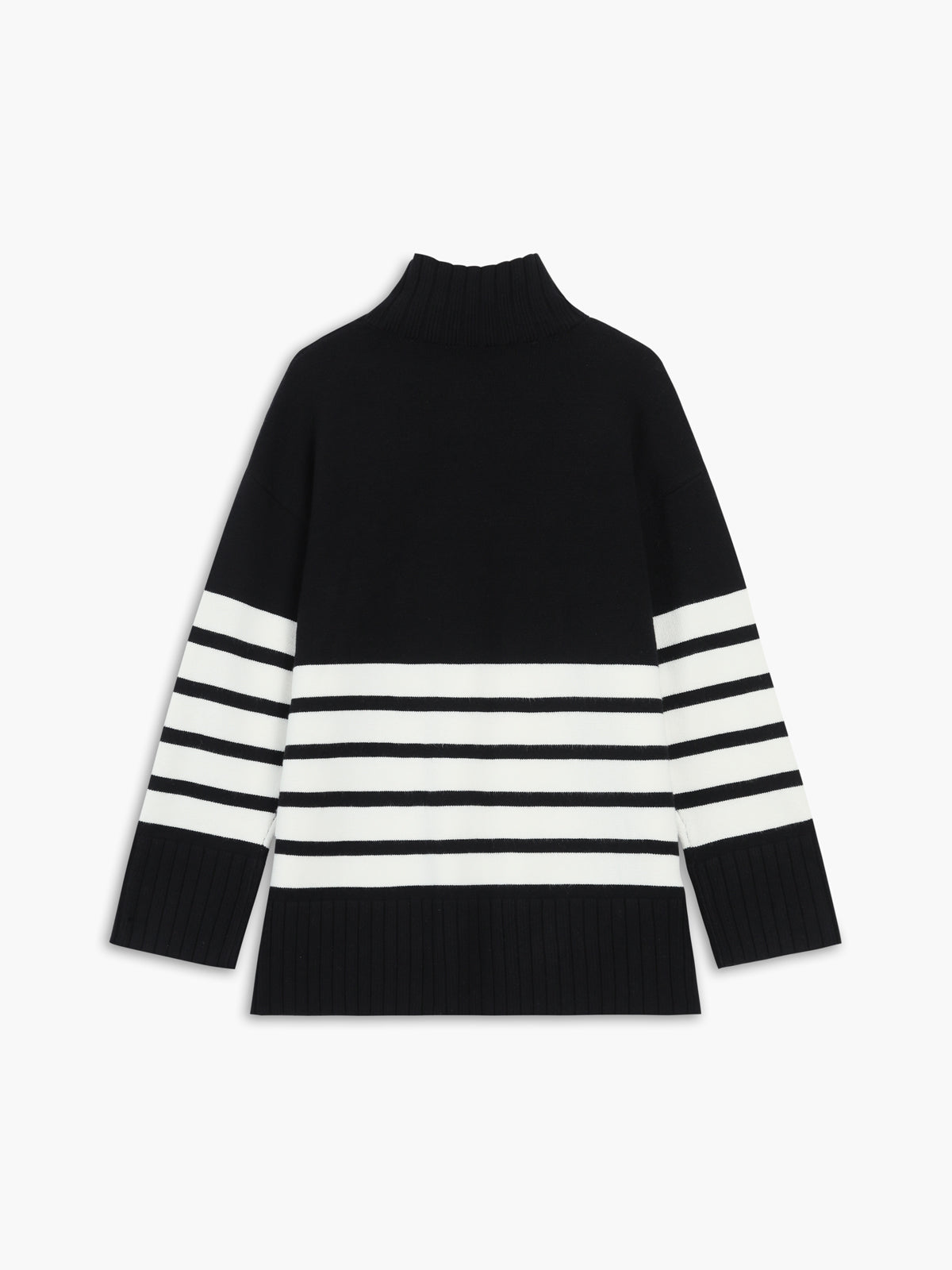 Ariadna | Striped jumper with a humpback neckline