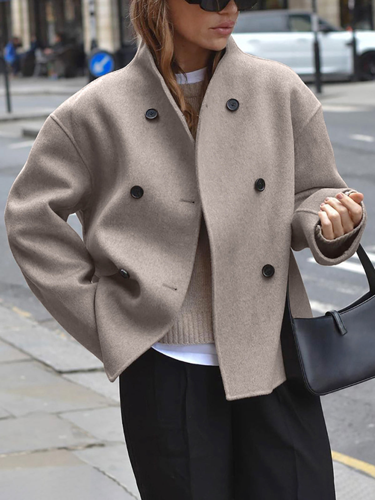Valeria | Modern oversized coat with buttons
