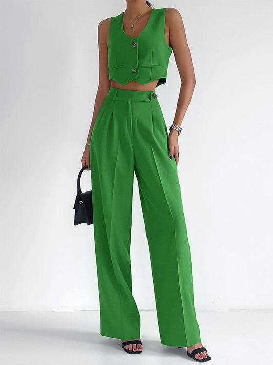 Sheila® | Elegant Vest And Trousers Set