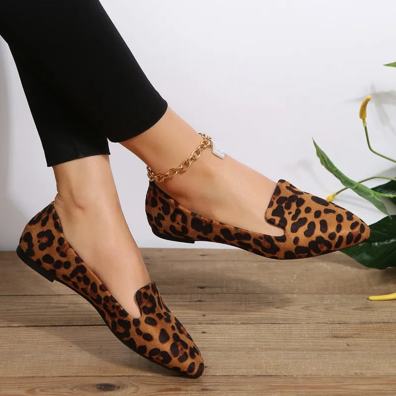 Karol® | Leopard Pointed Toe Loafers