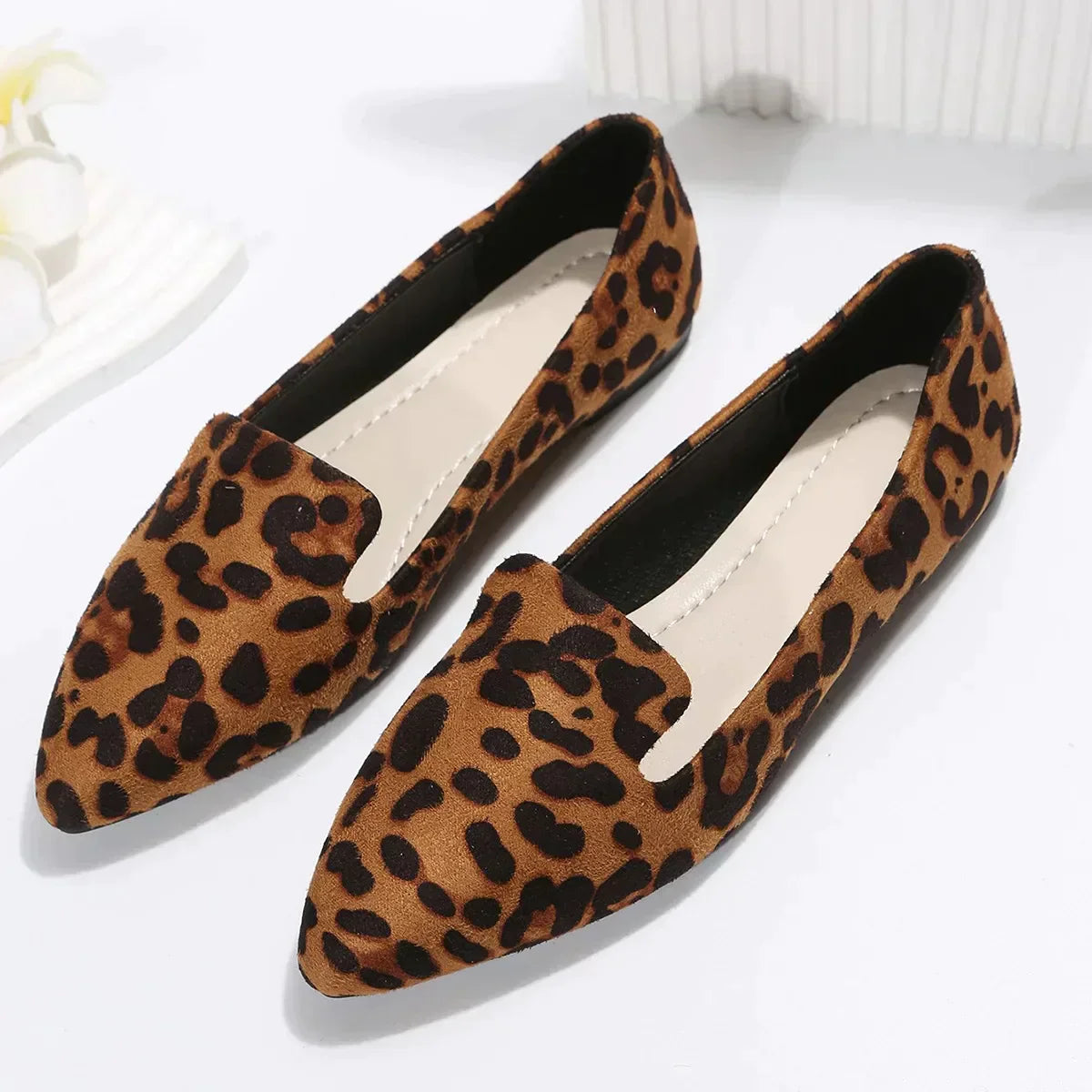 Karol® | Leopard Pointed Toe Loafers