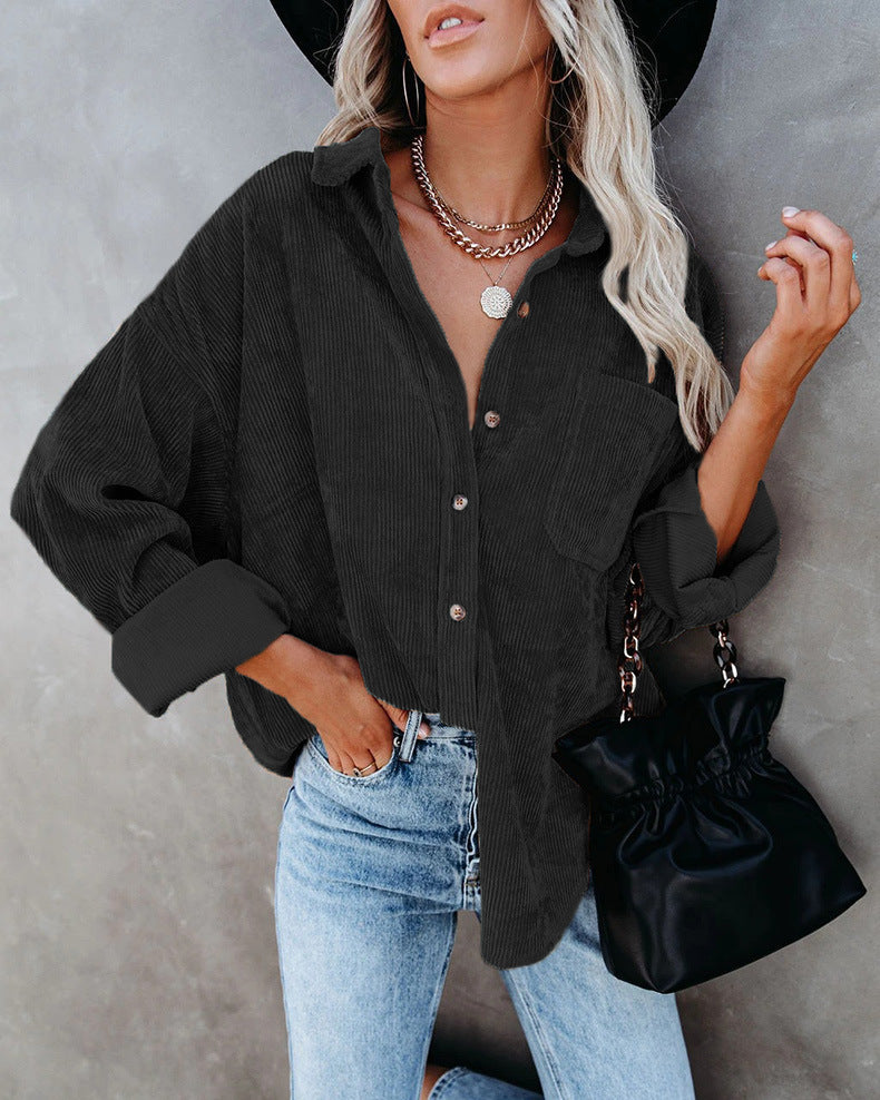 Fabiana® | Women's shirt with vintage collar and button placket