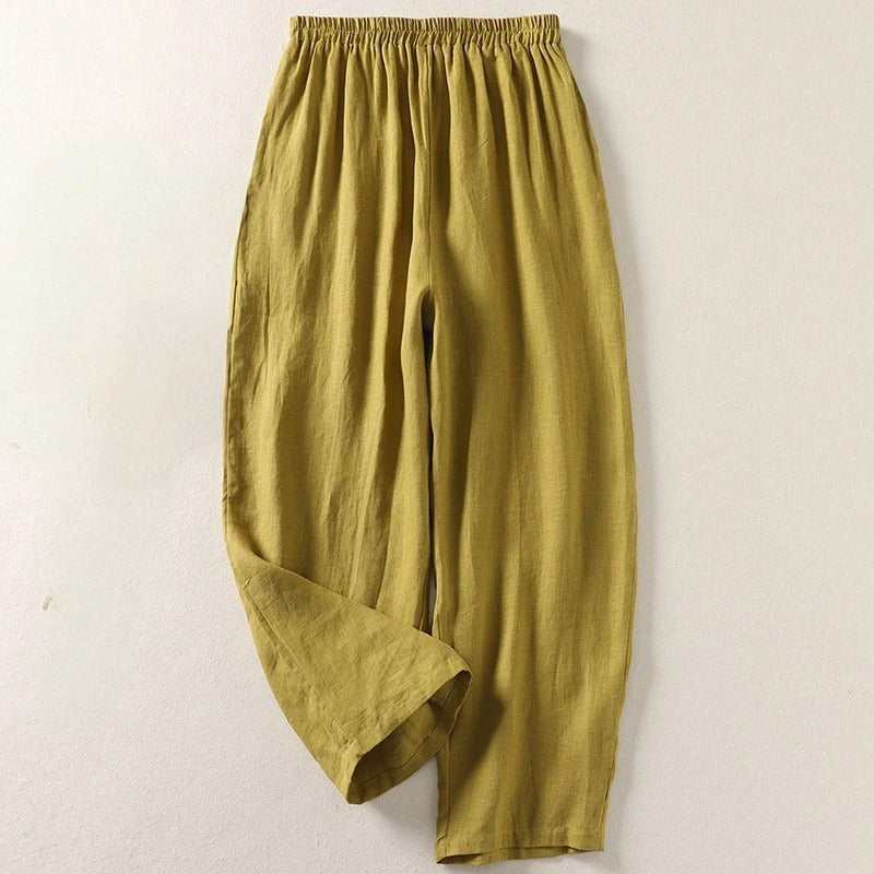 Elena® | Airy linen women's summer trousers