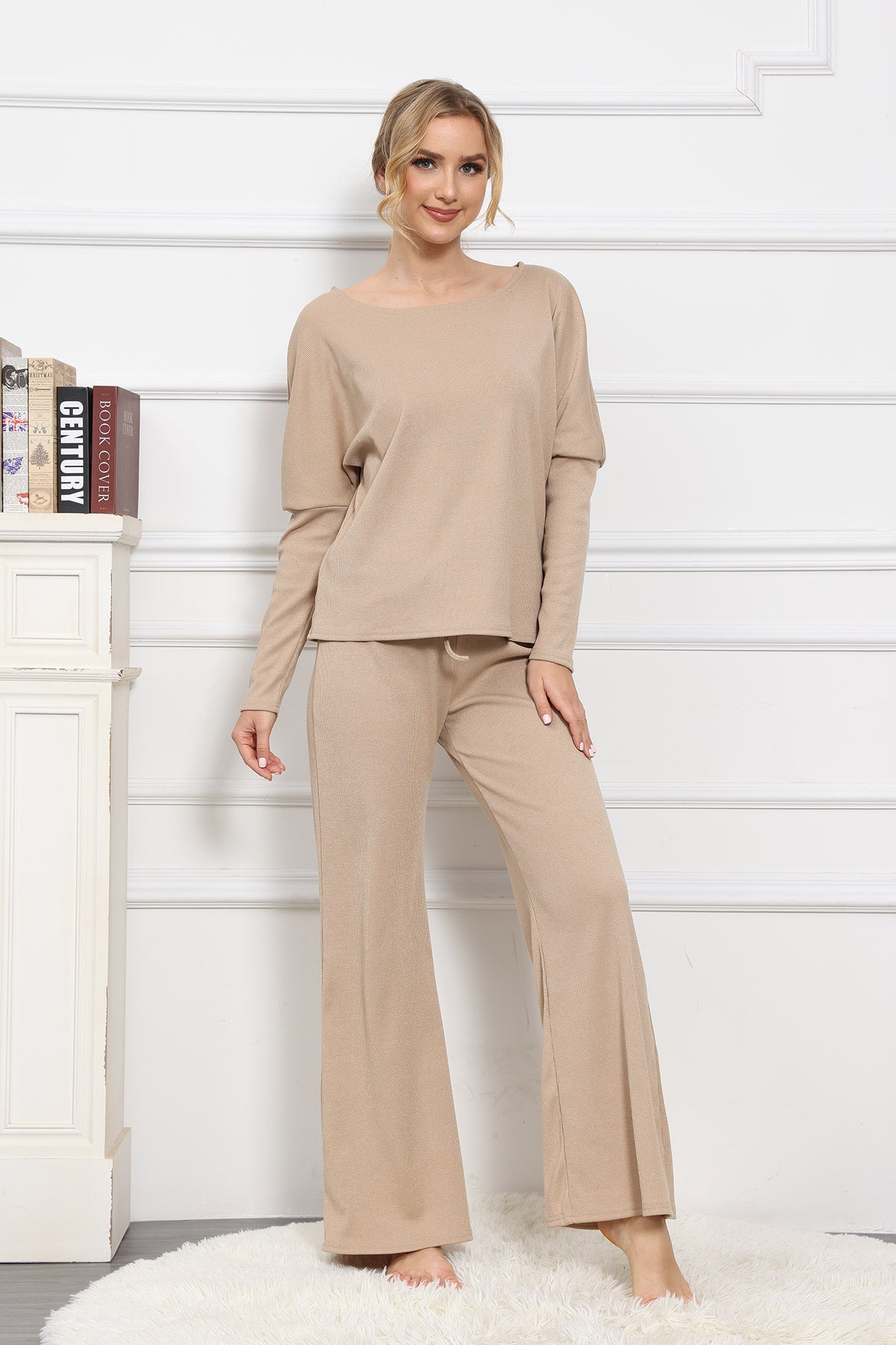 Olga | Solid color long sleeve casual set