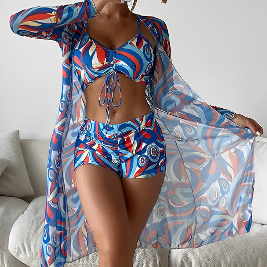 Lava® | Swirl Print Swimsuit With Overlay