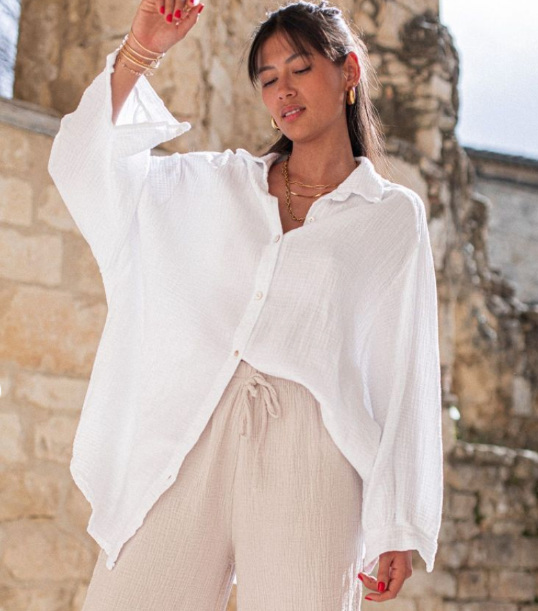 Sara® | Colored Linen Blouse For Summer