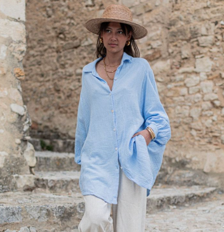 Sara® | Colored Linen Blouse For Summer
