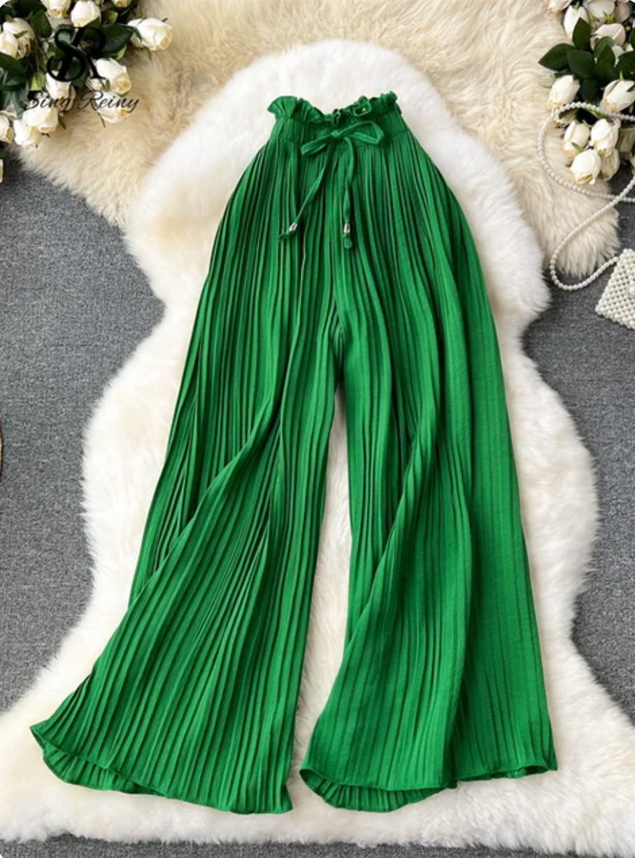 Elettra® | Elegant Pleated Trousers