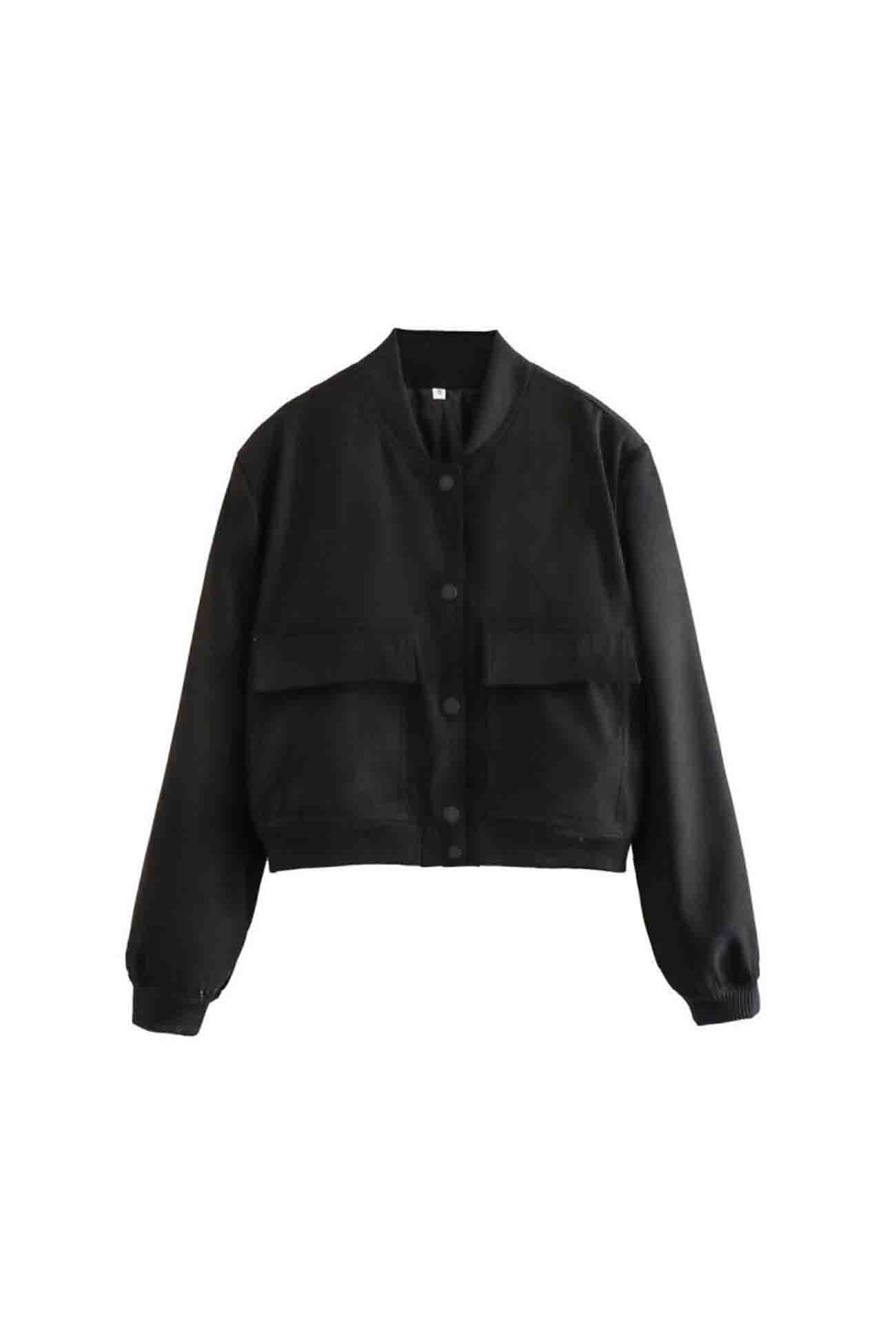 Nicole | Plain jacket with pockets and stand-up collar