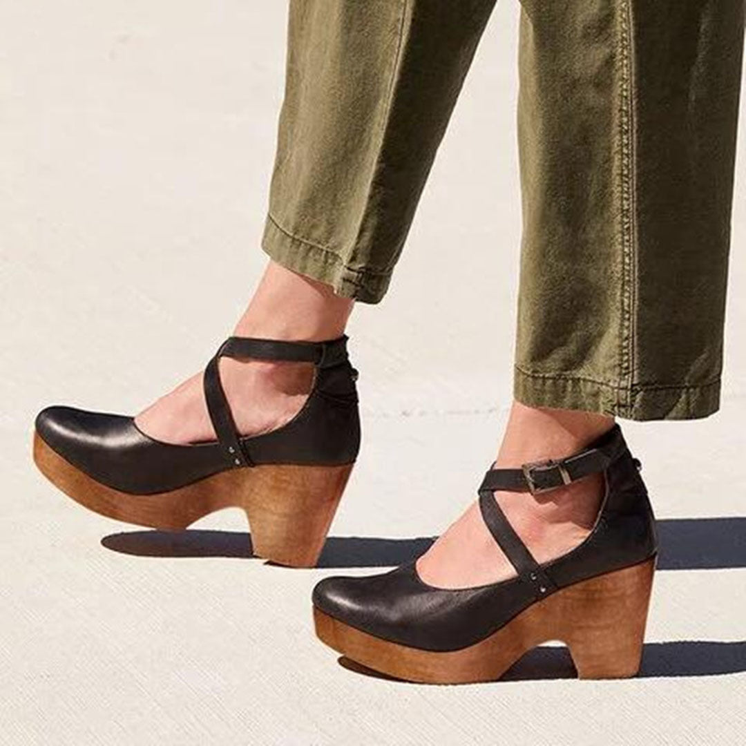 Mia | Women Elegant Closed Toe Wedge Heels