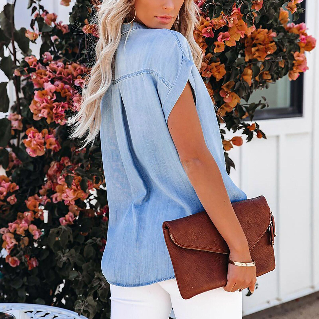 Michelle® | Women'S Stylish Denim Blouse