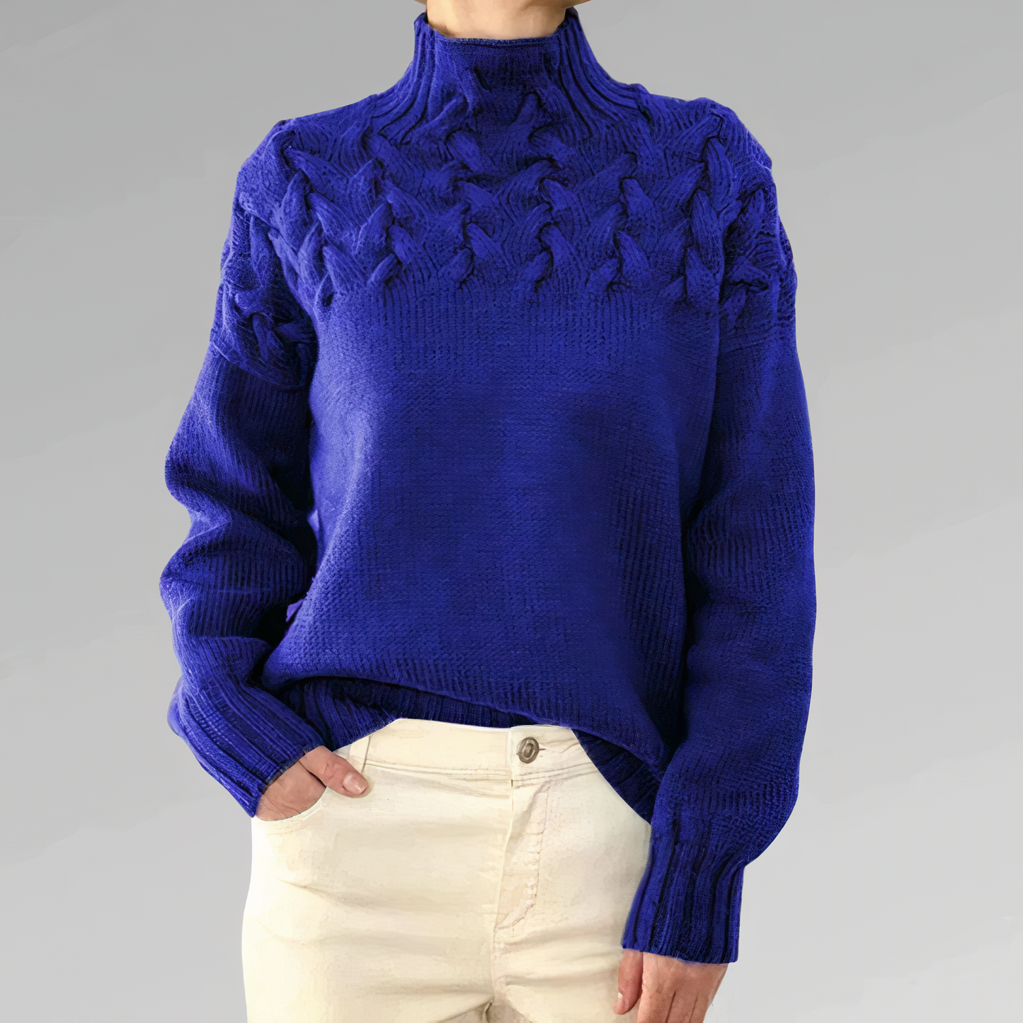 Ella | Knitted sweater with cable pattern